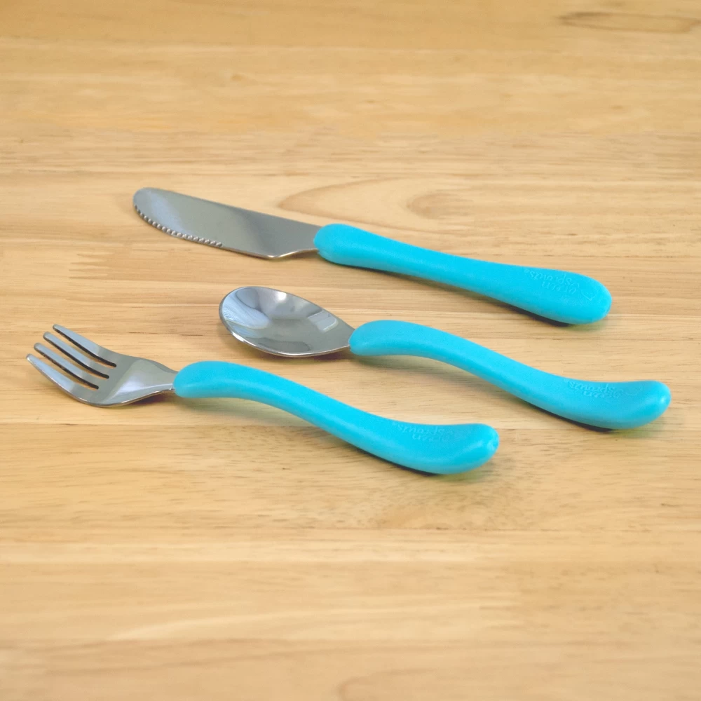 Petit Jour Learning Cutlery Set Barbapapa, White